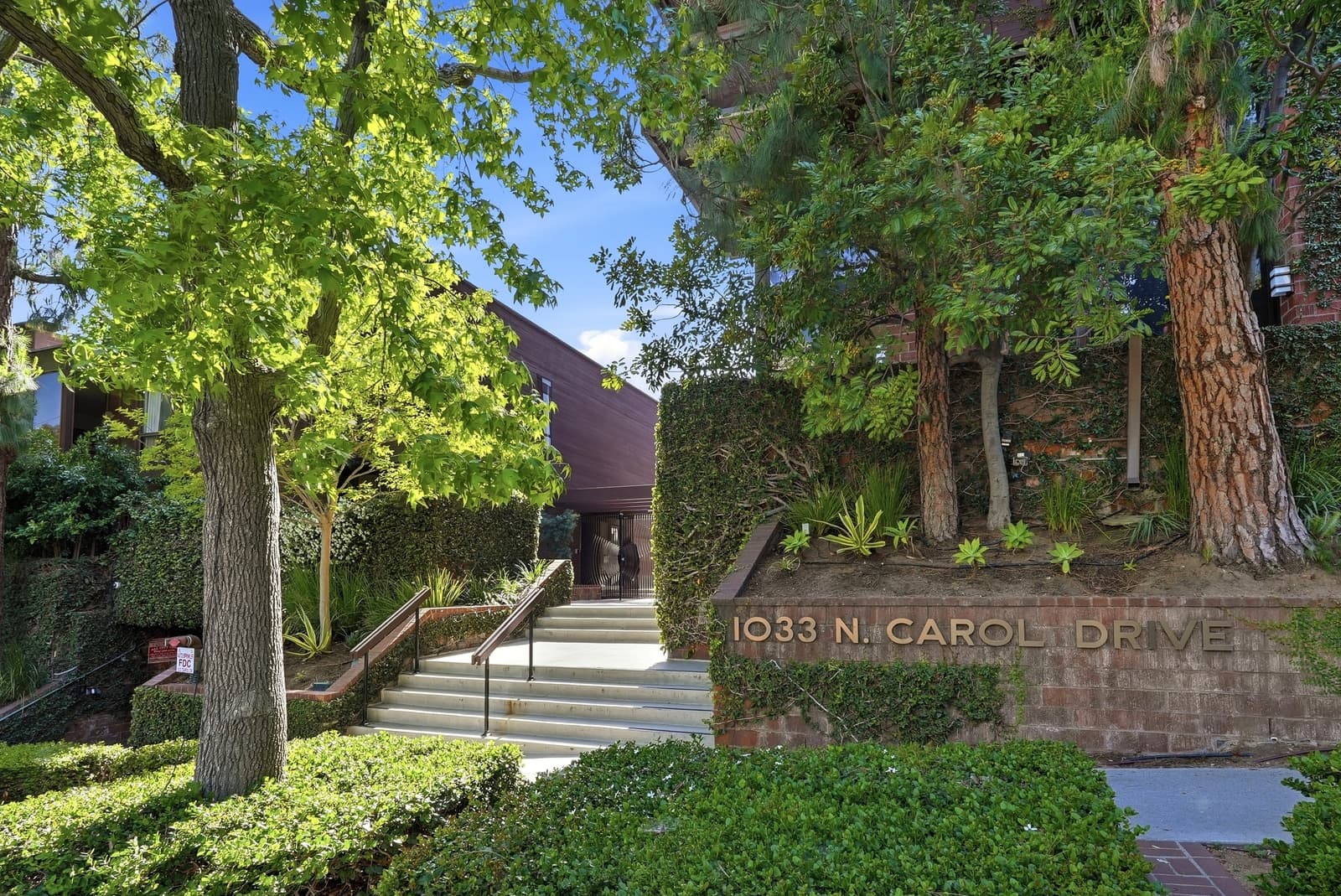 Street-level entrance of a West Hollywood home, photographed by VVT